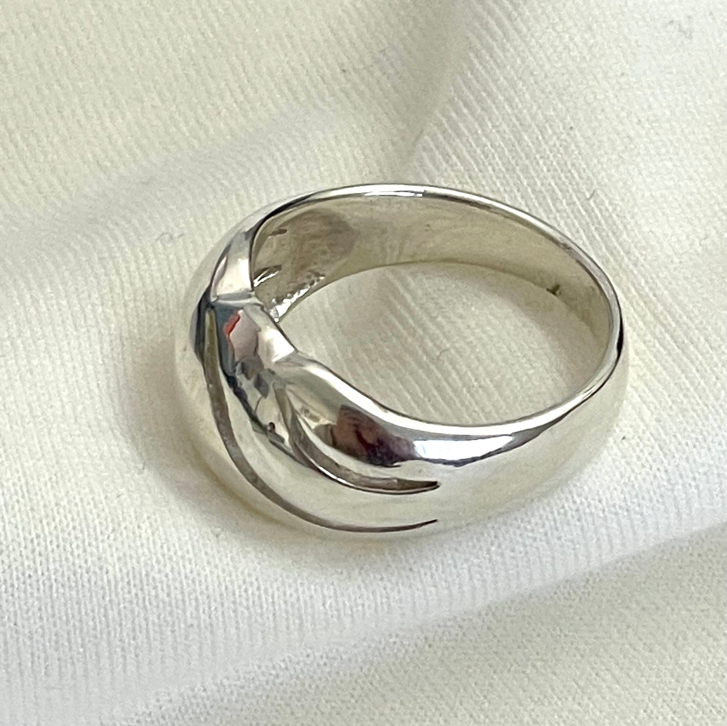 Silver Ripple Ring