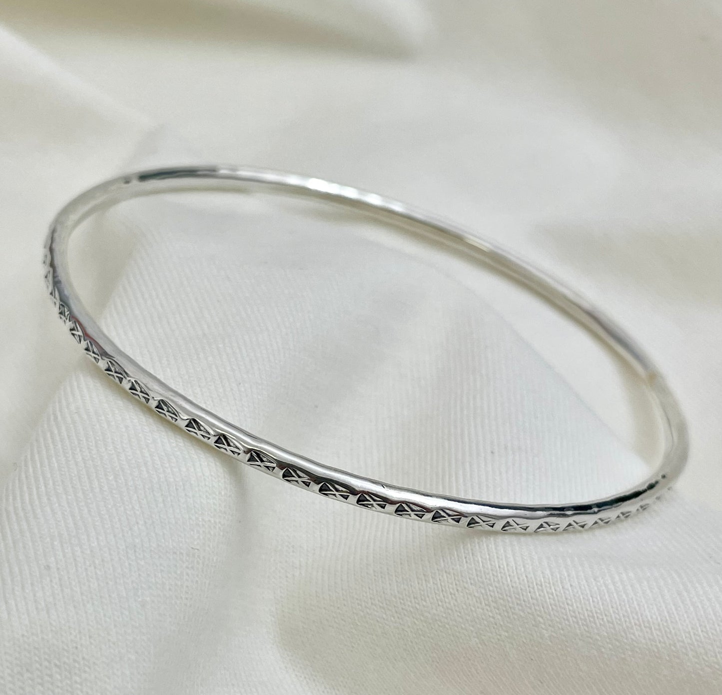 Silver Stamp Bangle