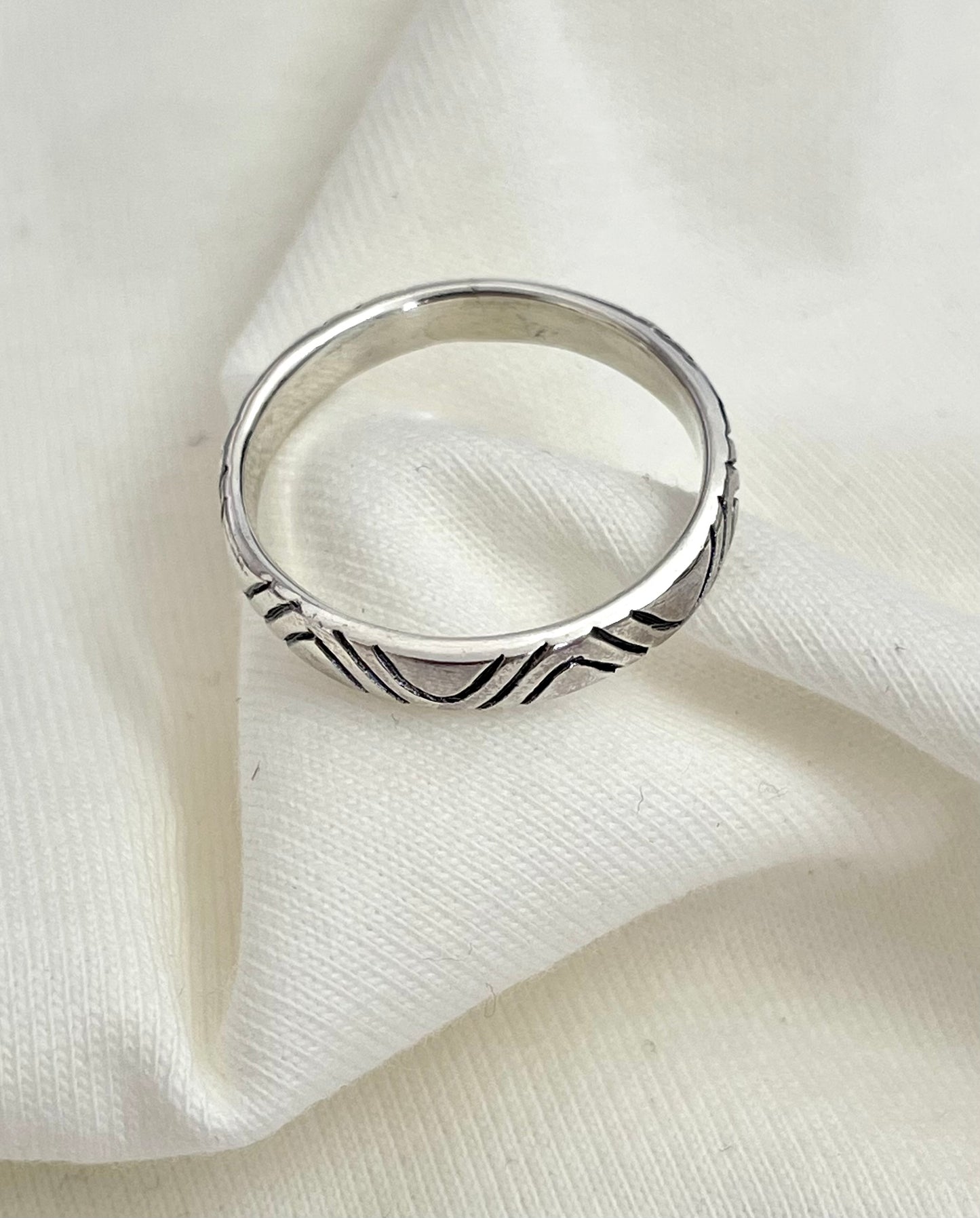 Silver Pattern Ring