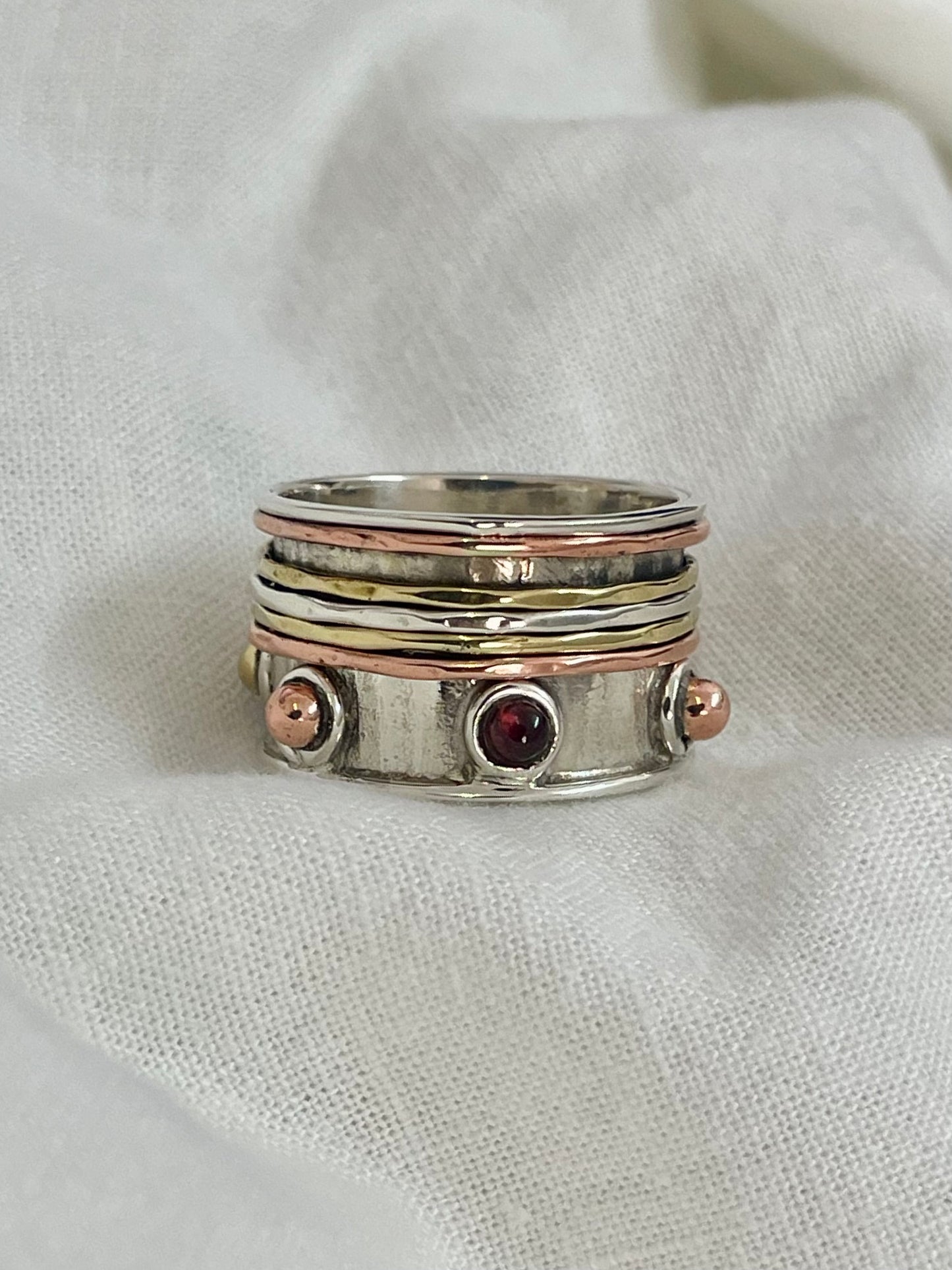 Garnet Twister Ring