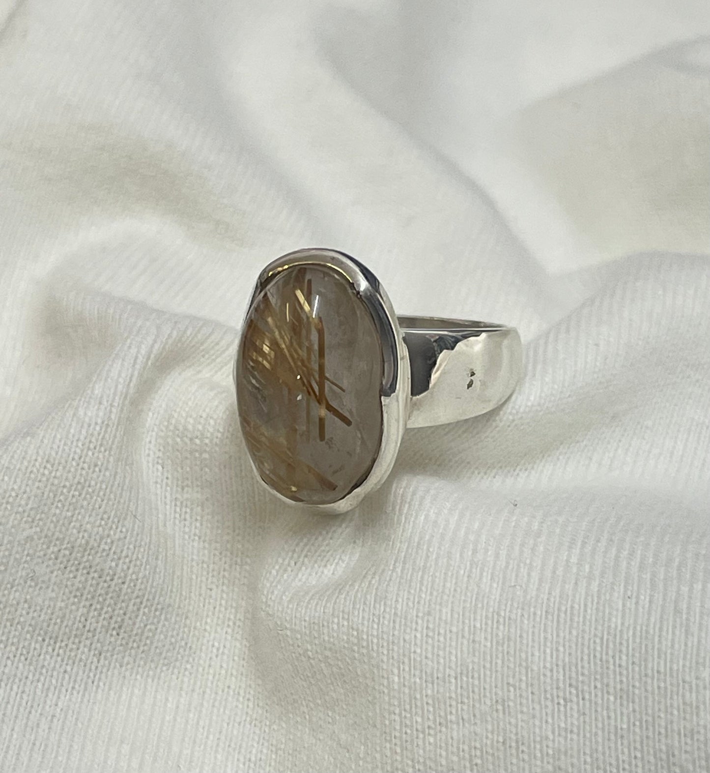 Golden Rutile Quartz Ring