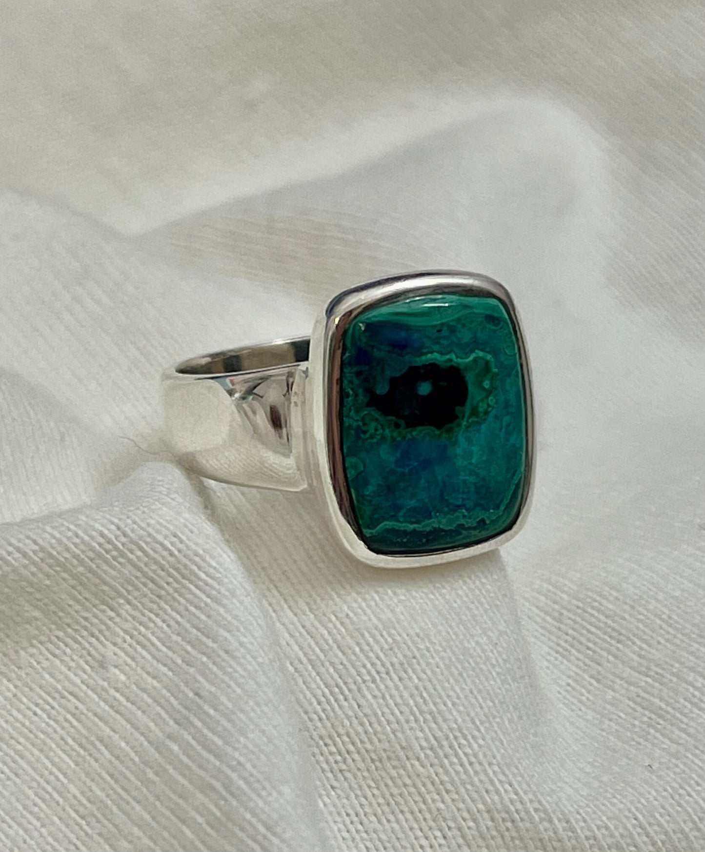 Chrysocolla Malachite Ring