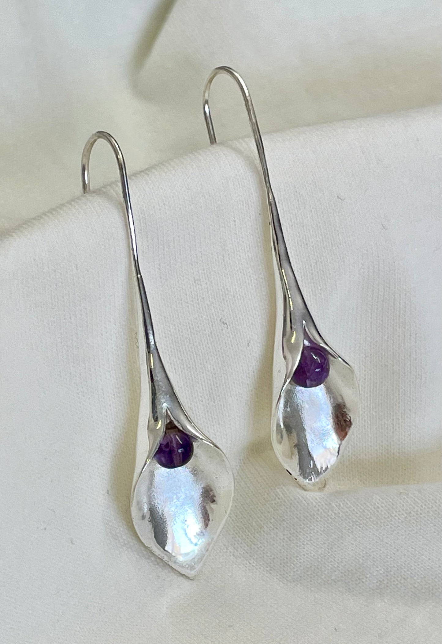 Amethyst Petal Earrings