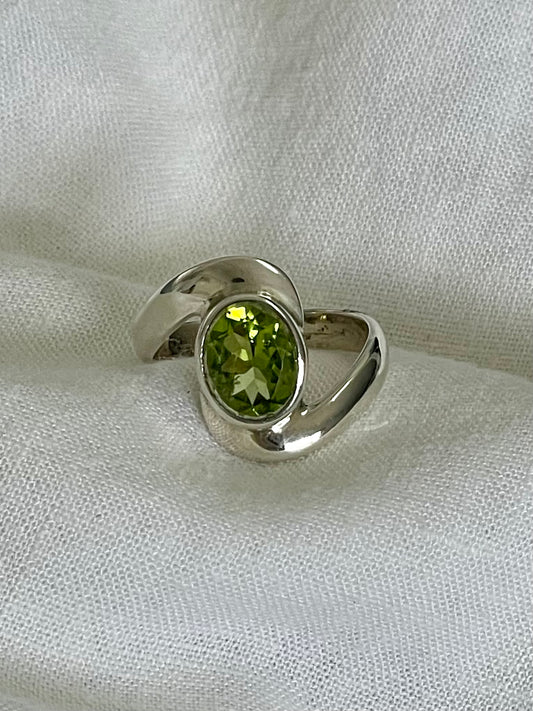 Peridot Silver Ring