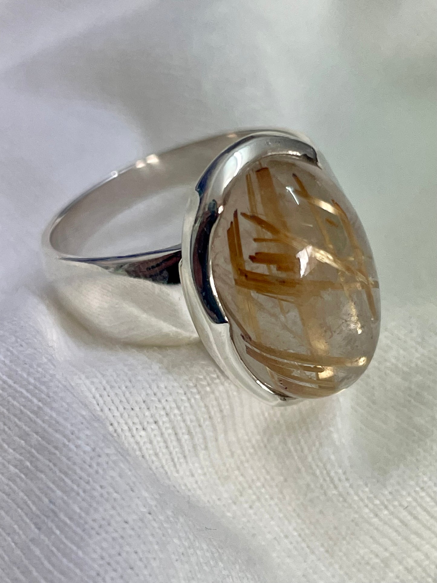 Golden Rutile Quartz Ring