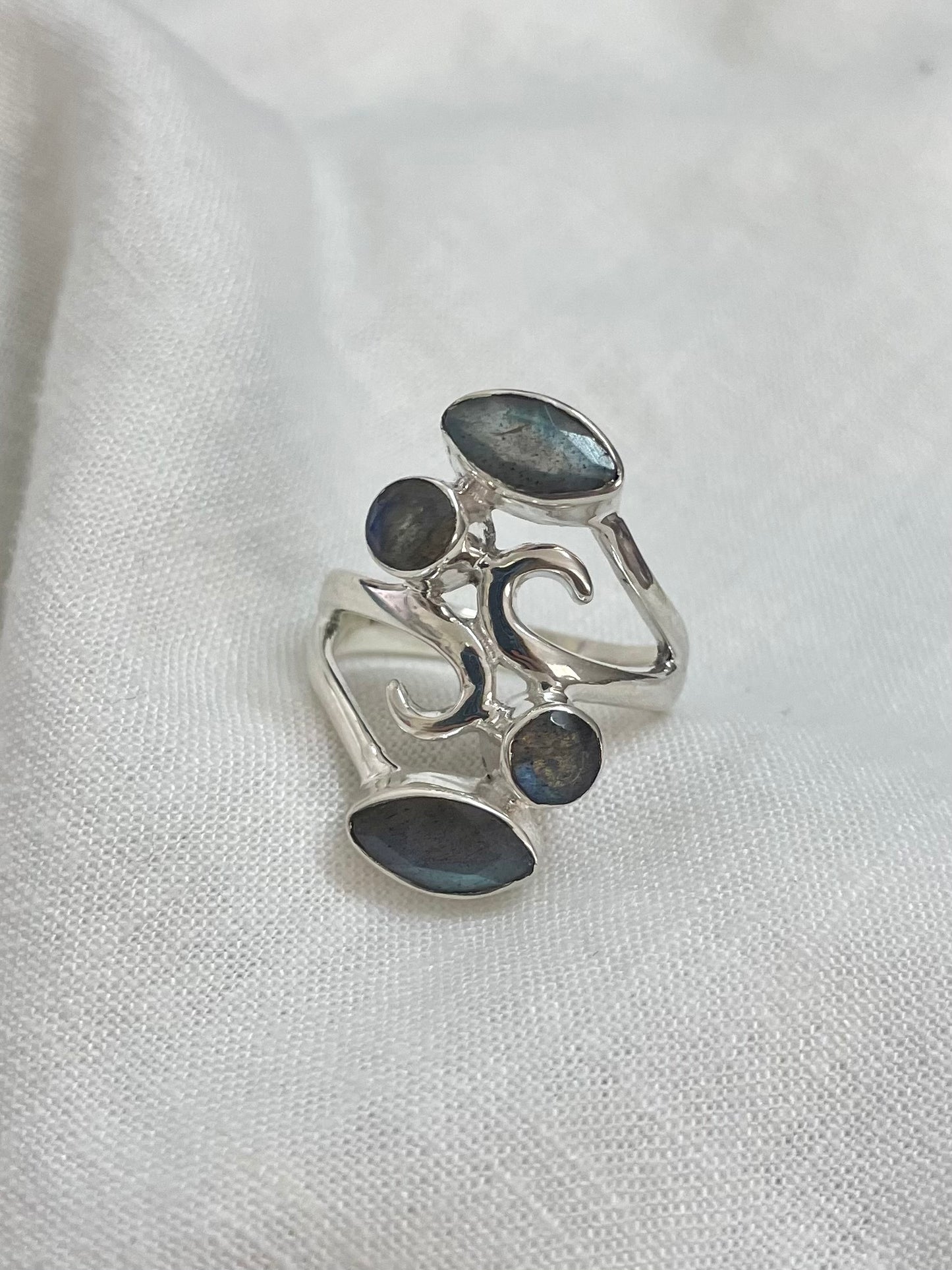 Labradorite Cluster Ring