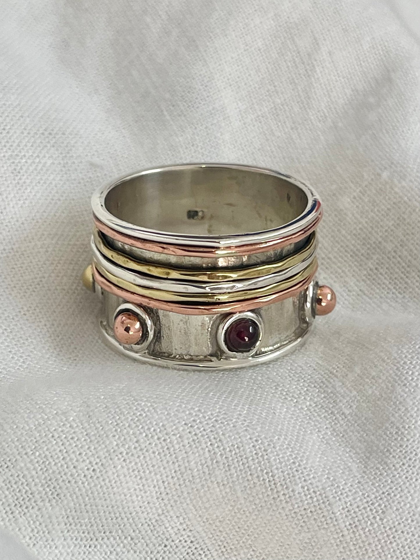 Garnet Twister Ring