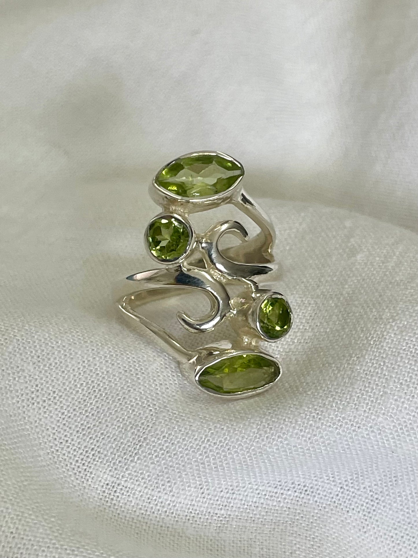 Peridot Cluster Ring