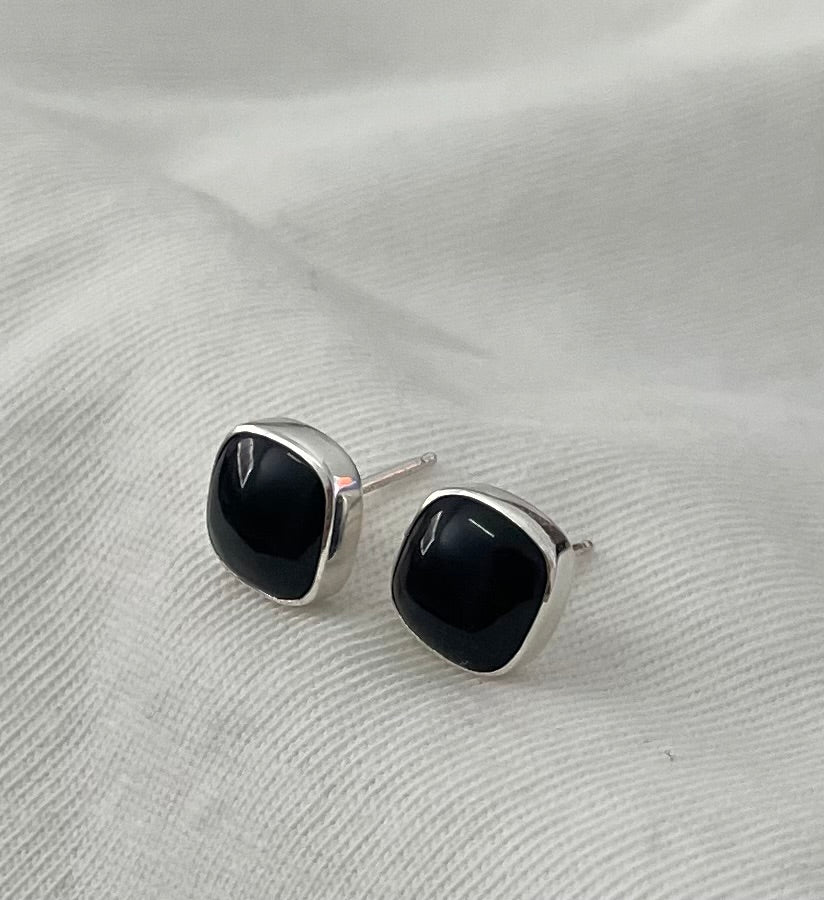 Hola Bella Obsidian Studs