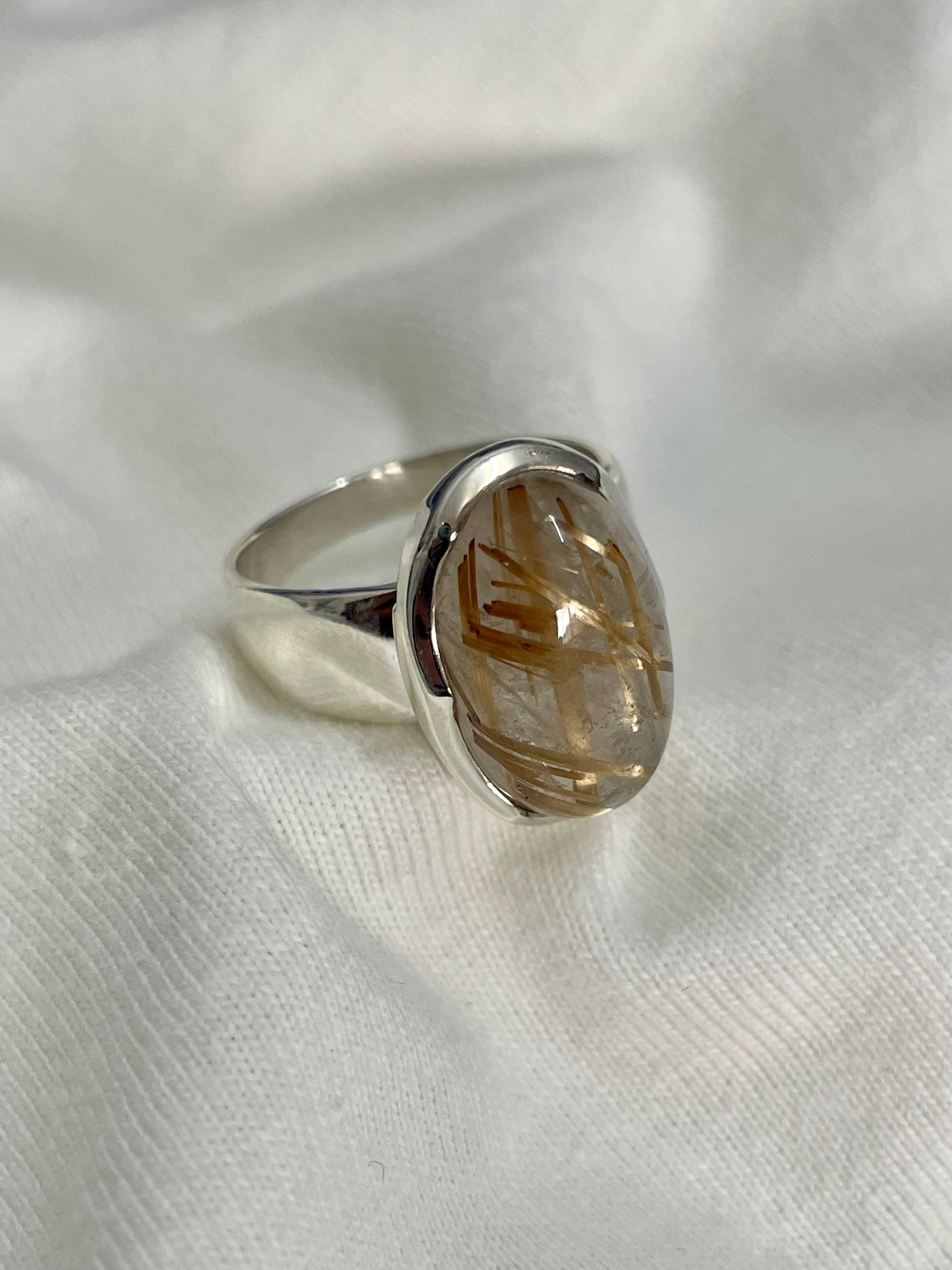 Golden Rutile Quartz Ring