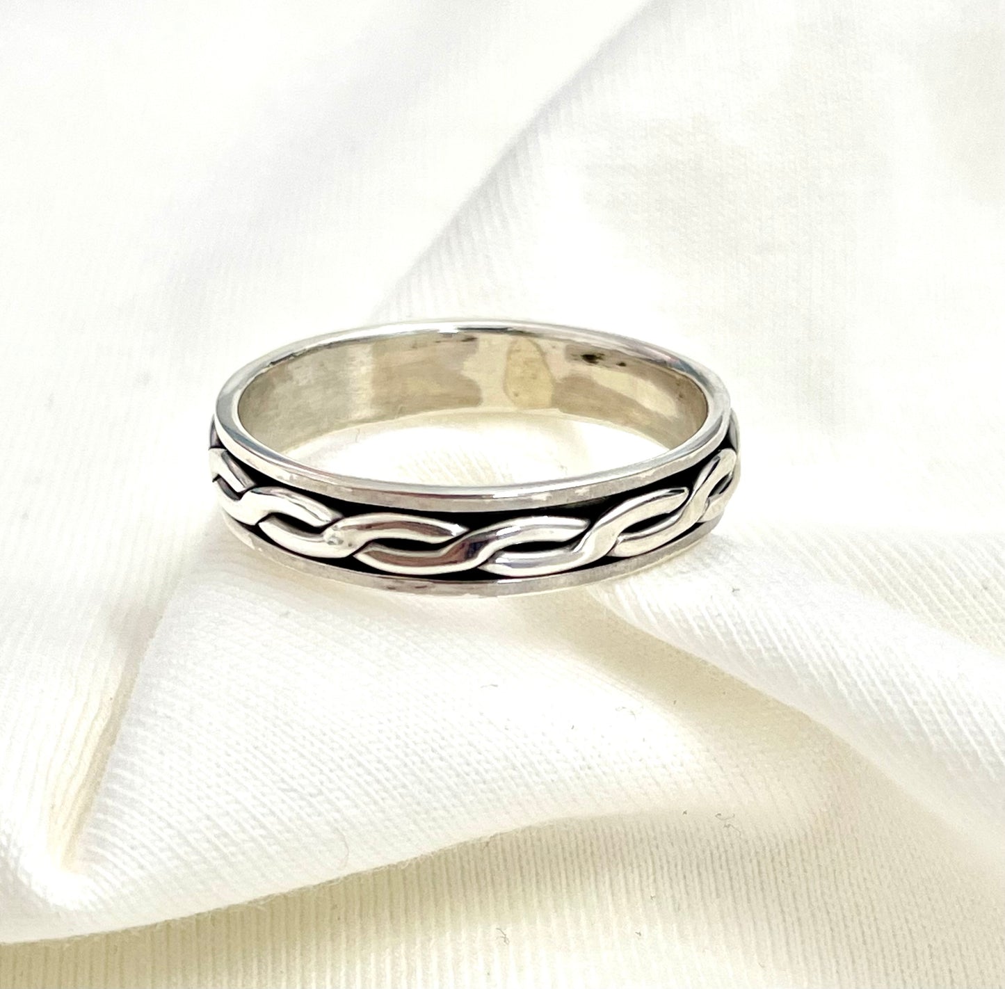 Silver Twister Ring