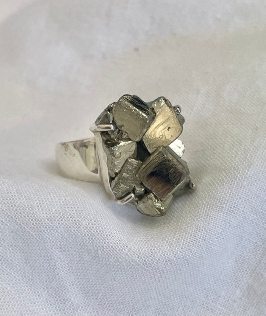Pyrite Cluster Ring