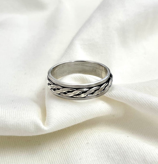 Silver Twister Ring