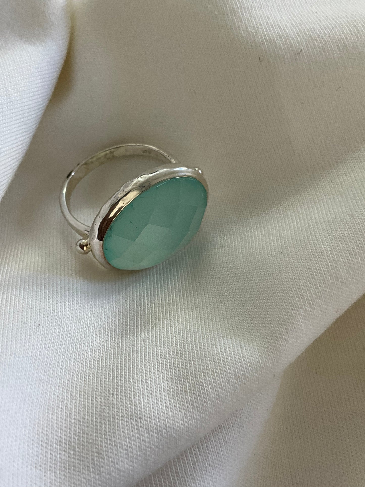 Tampico Aqua Calcedon Ring