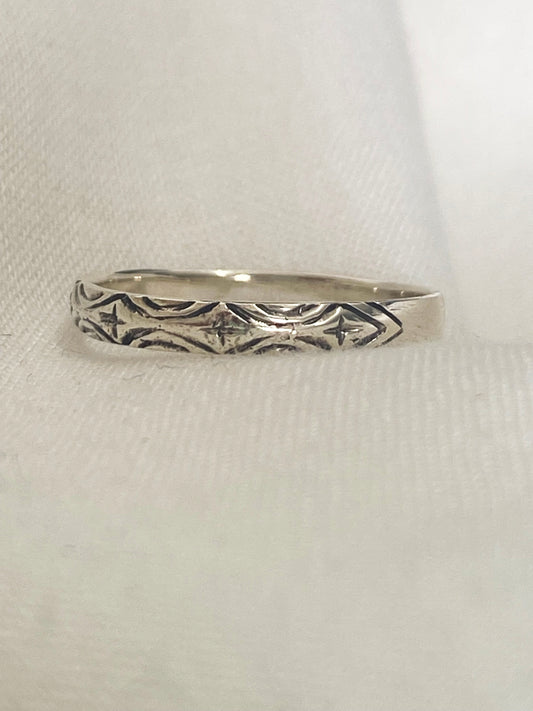 Silver Engraved Ring