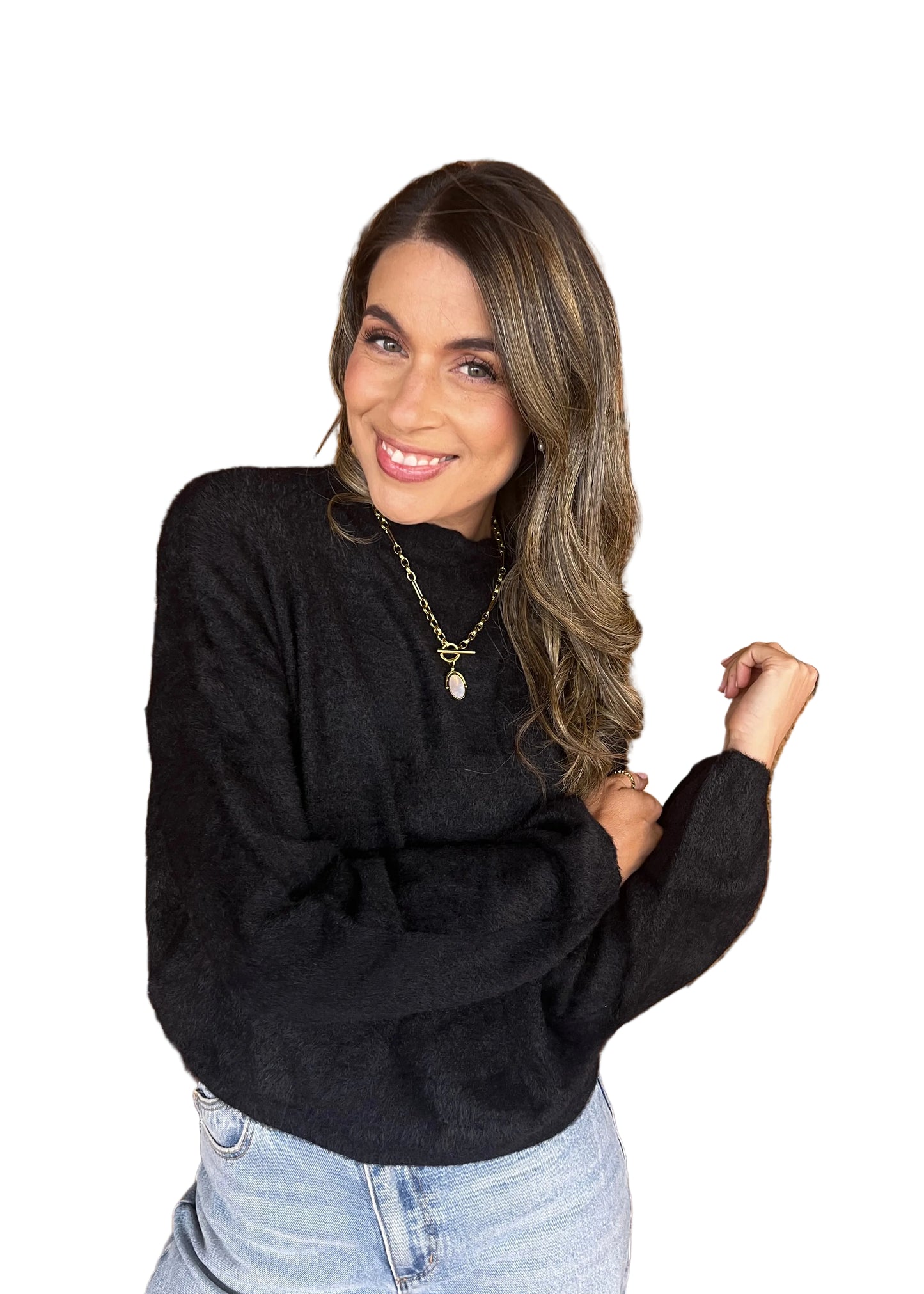Fluffy Jumper - Black