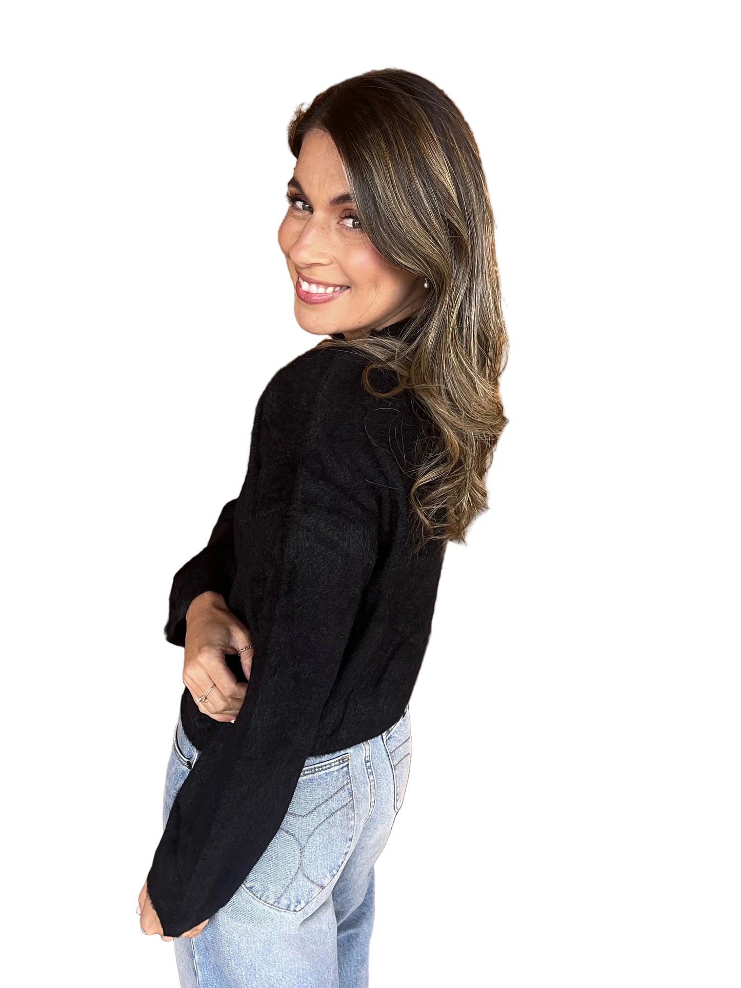 Fluffy Jumper - Black