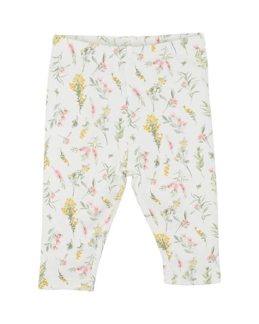 Charlie Wattle Organic Leggings - Wattle Print