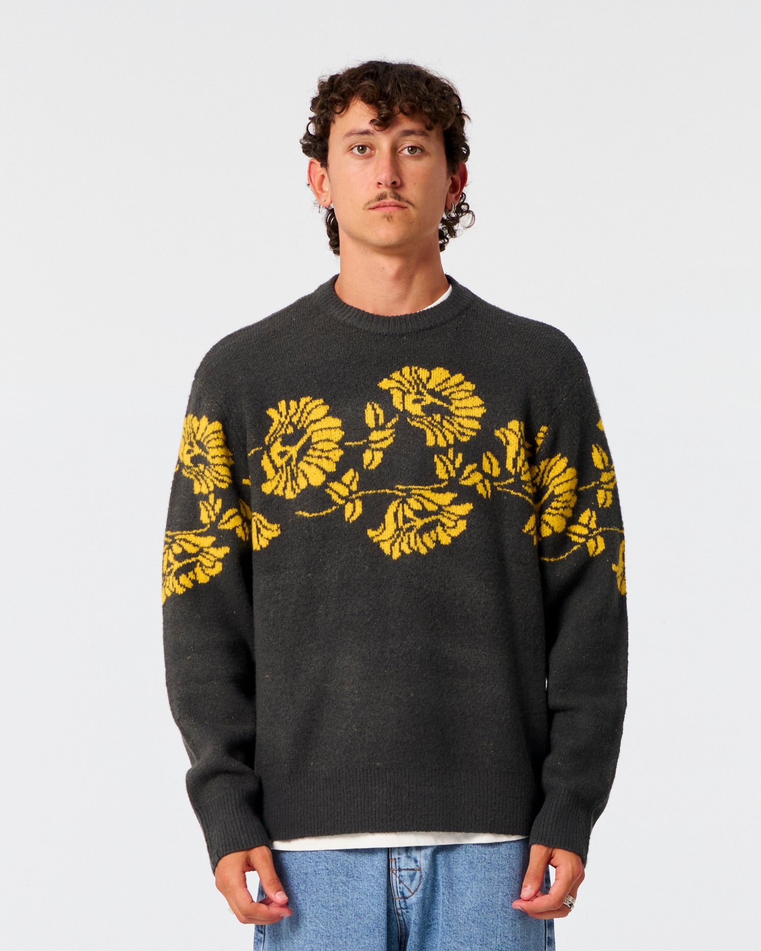Peace Flower Crew Knit - Phantom - photo 1