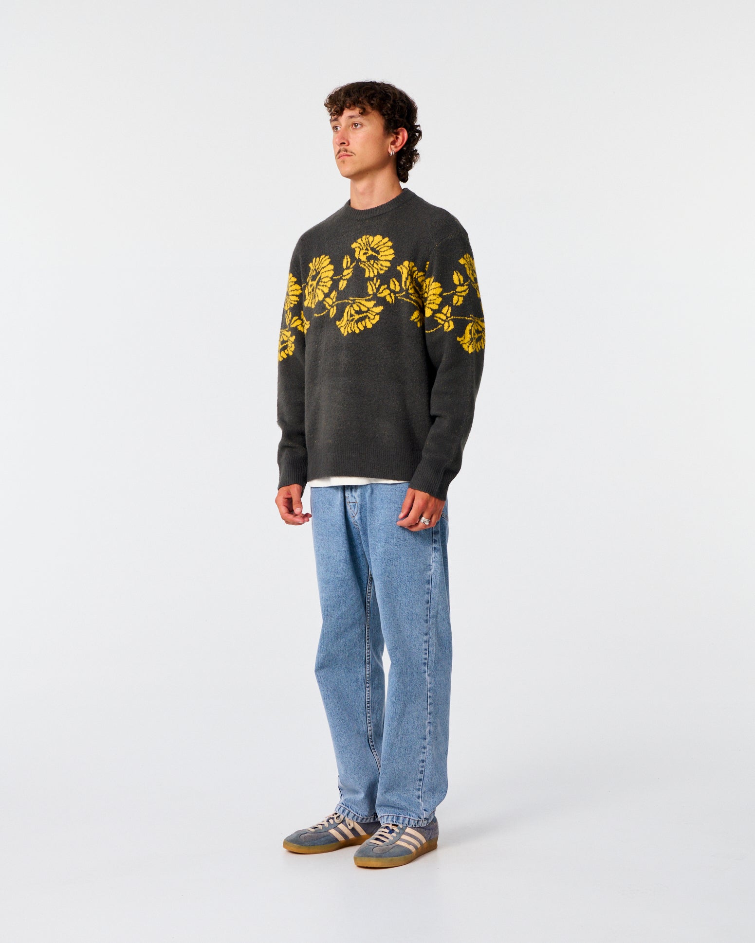Peace Flower Crew Knit - Phantom - photo 2