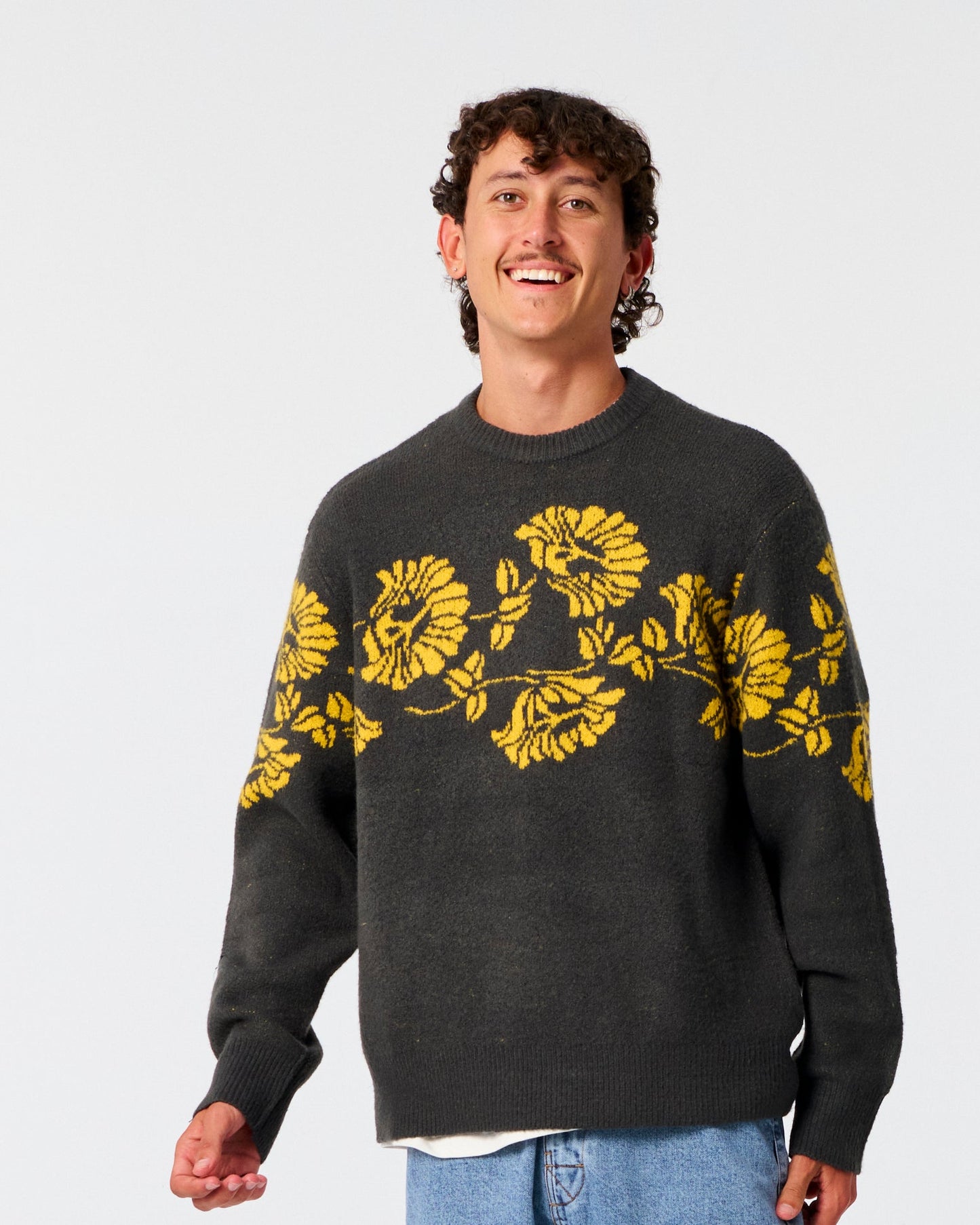 Peace Flower Crew Knit - Phantom - photo 5