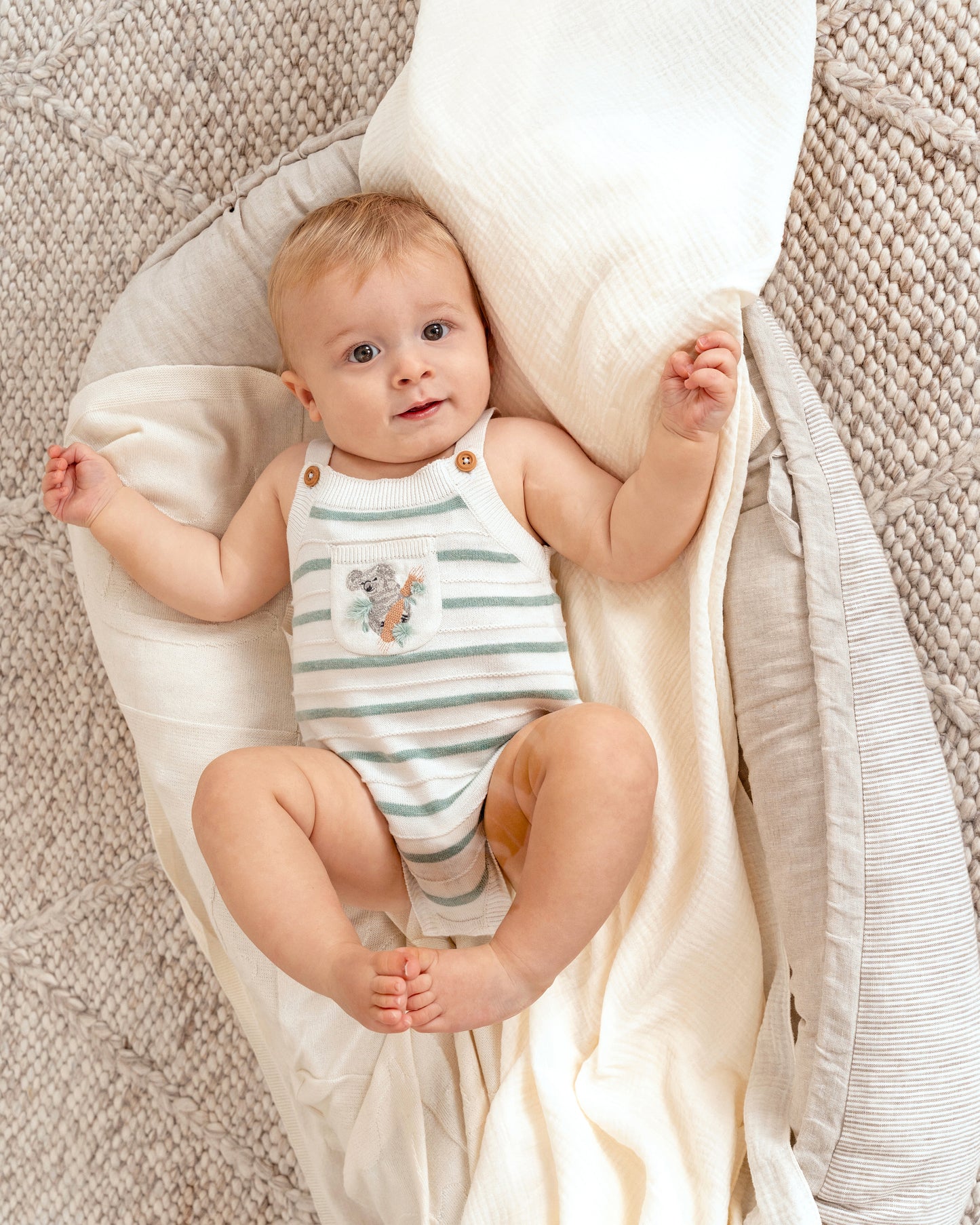 Taylor Organic Knitted Bodysuit - Taylor Stripe