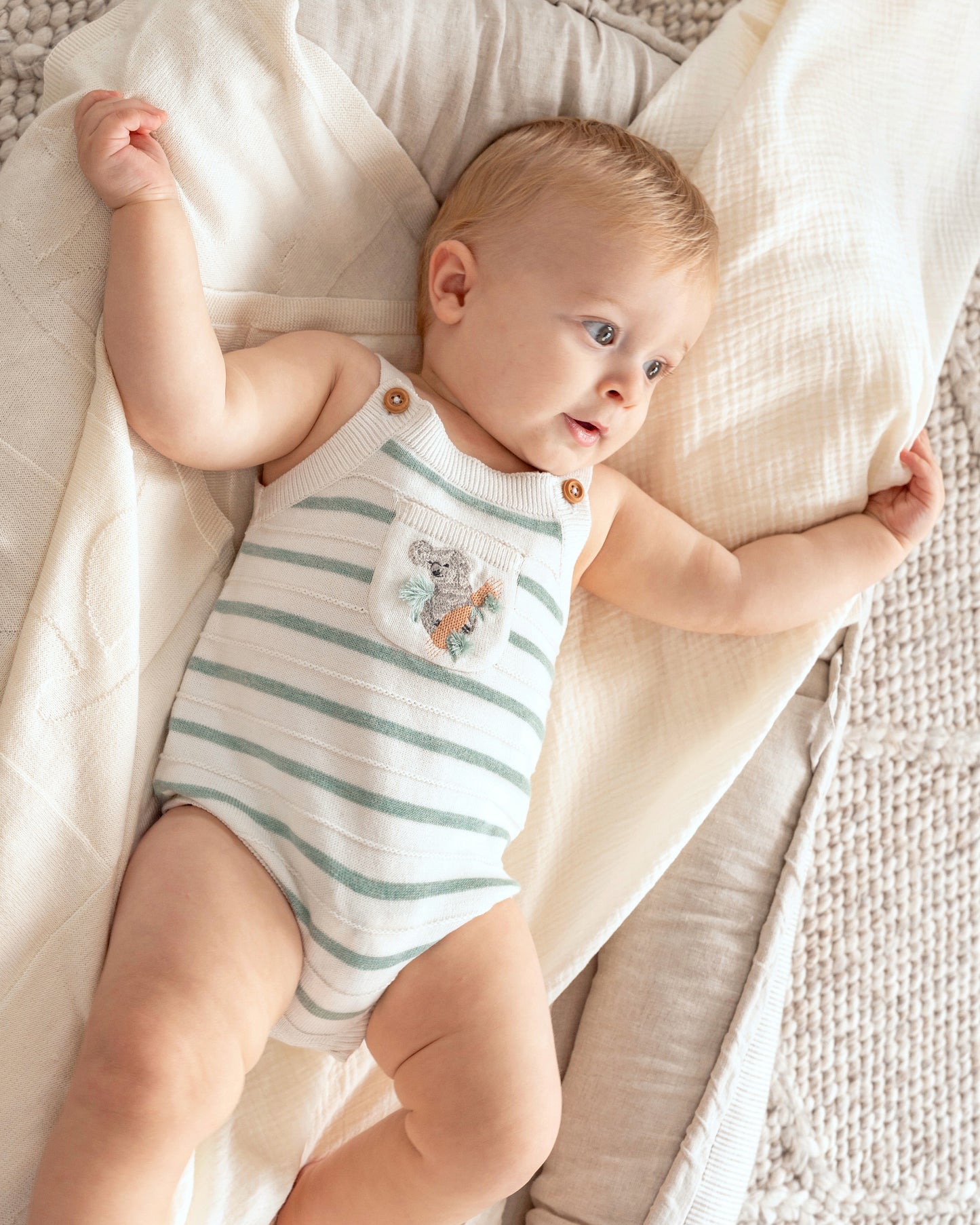 Taylor Organic Knitted Bodysuit - Taylor Stripe