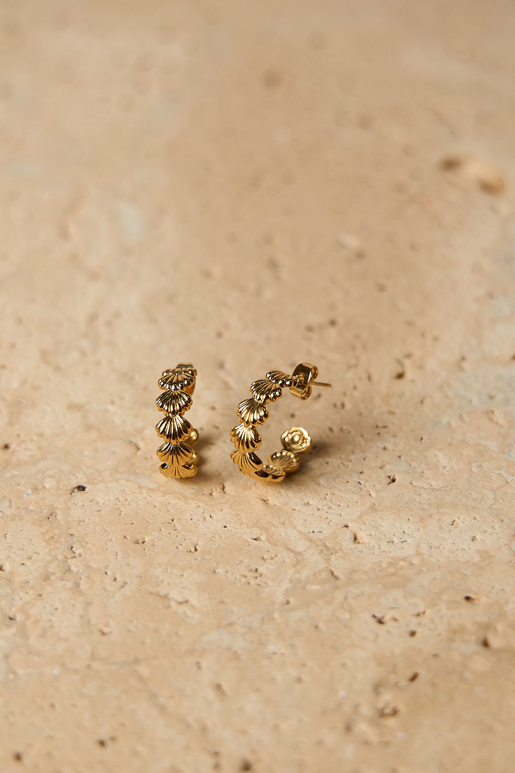 Siren Hoop Earrings Gold - photo 1