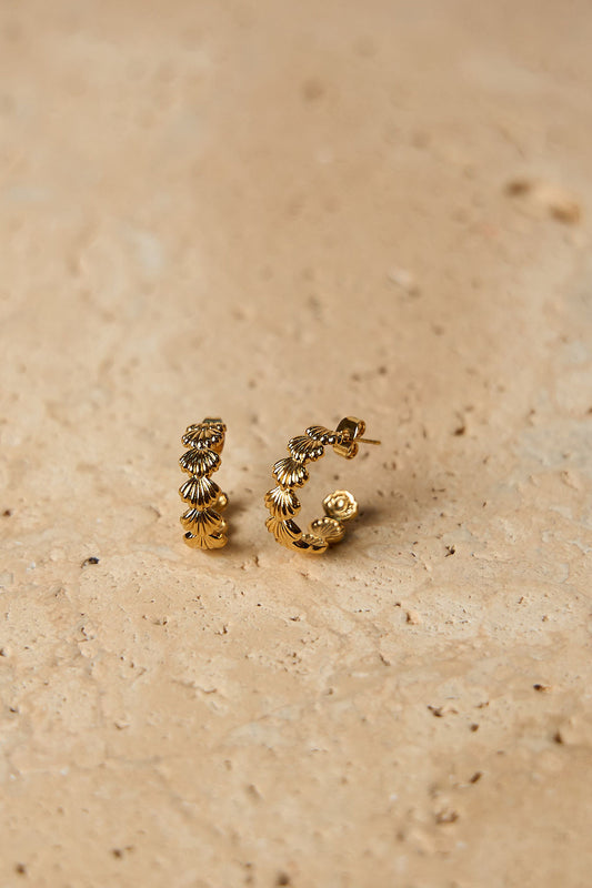 Siren Hoop Earrings Gold - photo 1