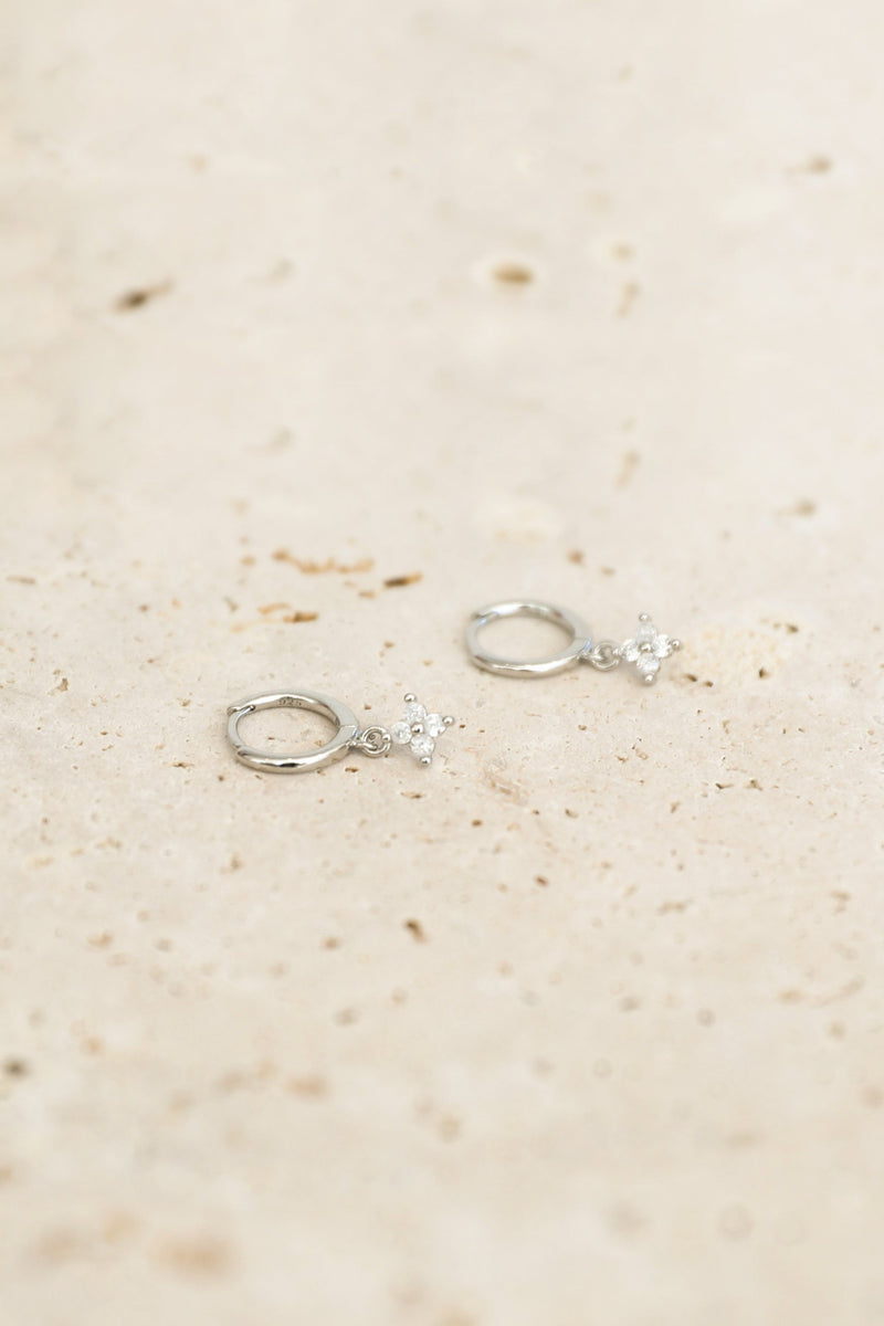 Jessie Hoop Earrings - Silver