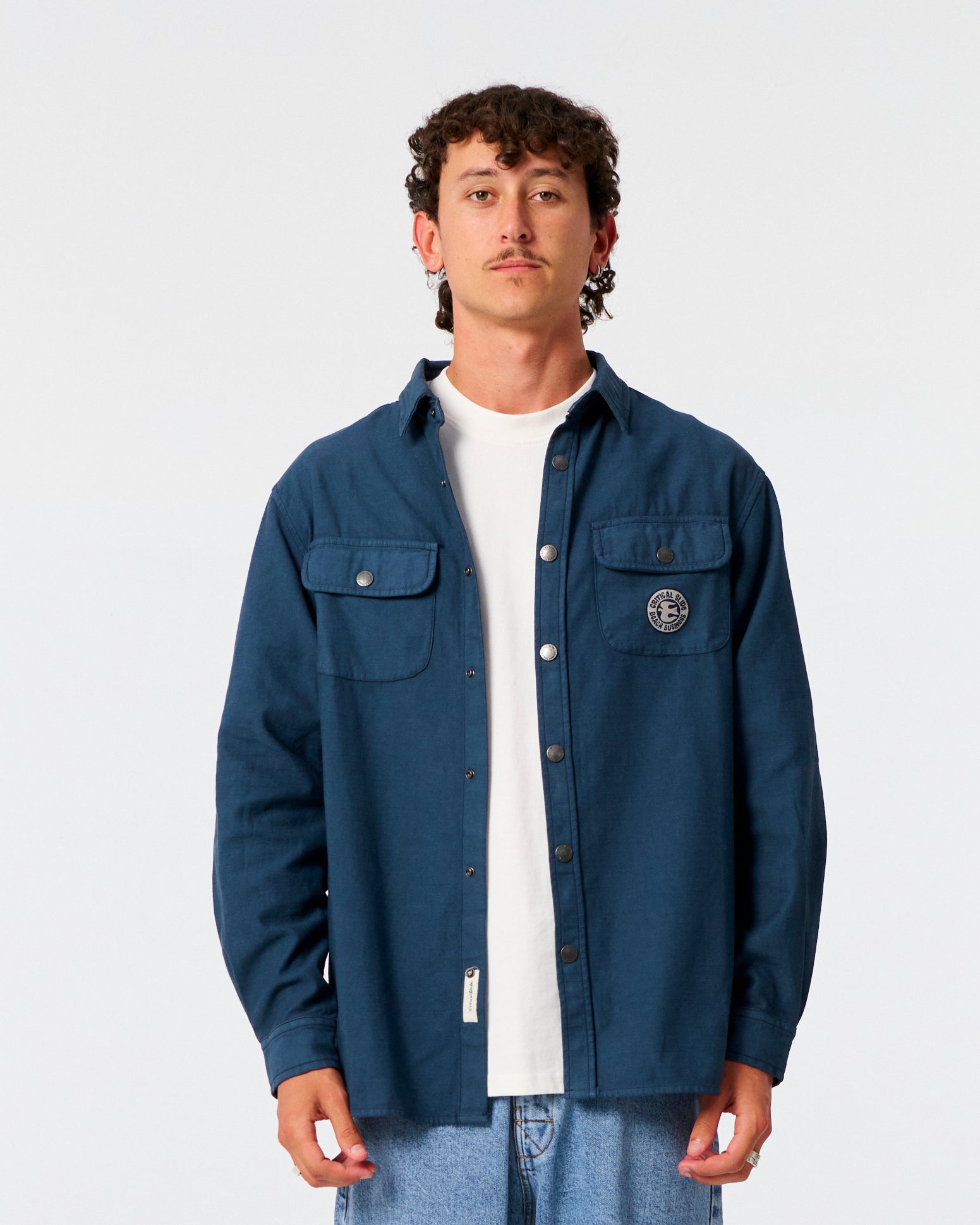 Sun Cured Overshirt - Worker Blue - photo 1