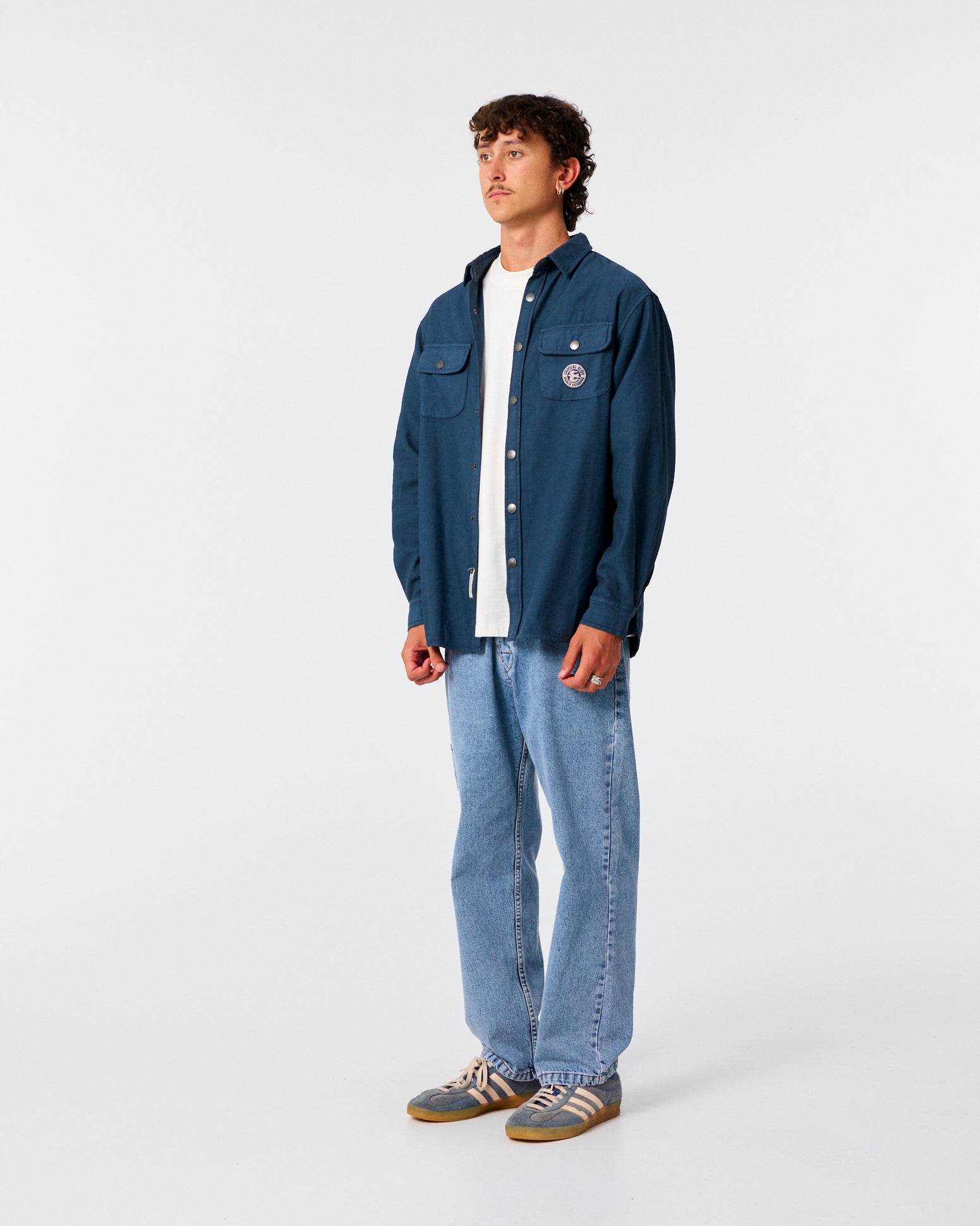 Sun Cured Overshirt - Worker Blue - photo 2