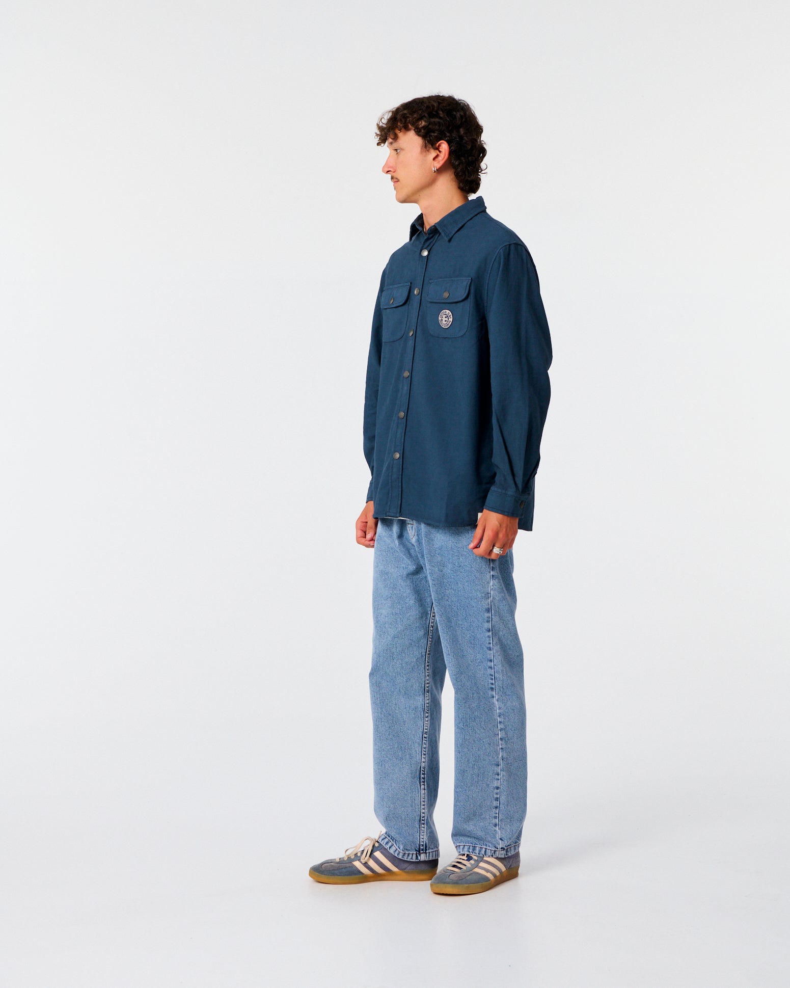 Sun Cured Overshirt - Worker Blue - photo 6