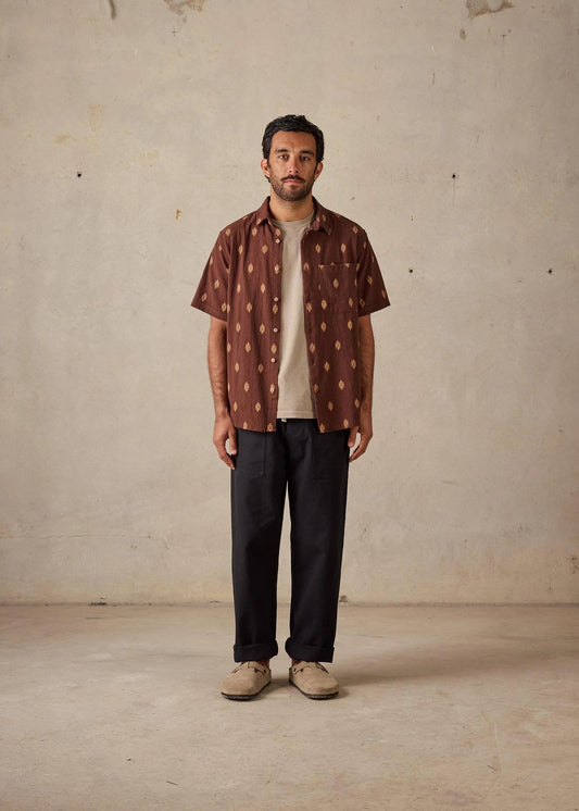 Button Up Shirt - Brown Multi
