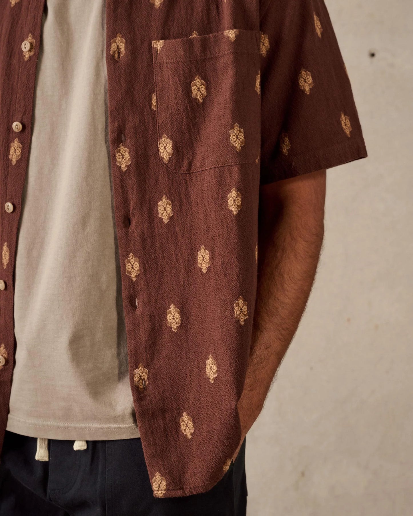 Button Up Shirt - Brown Multi