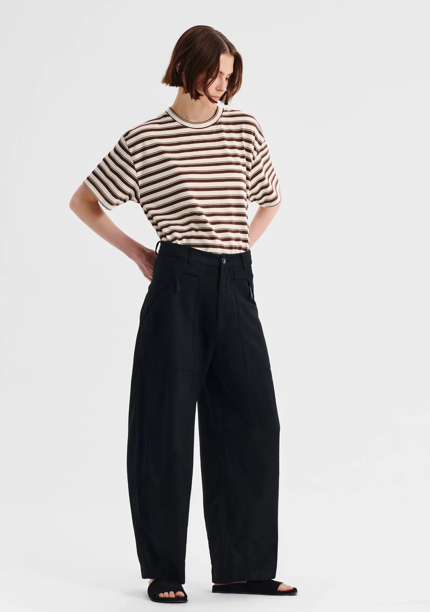 Jericho Stripe Tee - Expresso