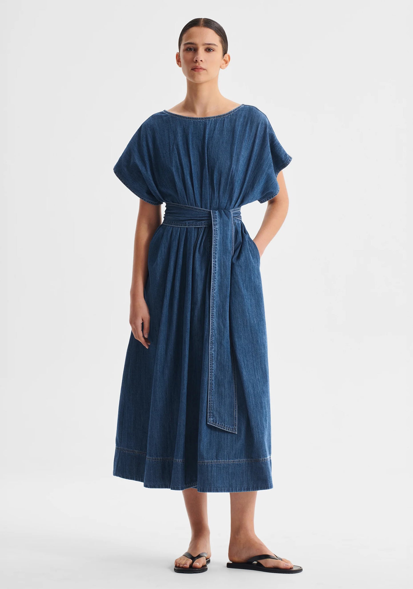 Tatum Denim Dress - Blue