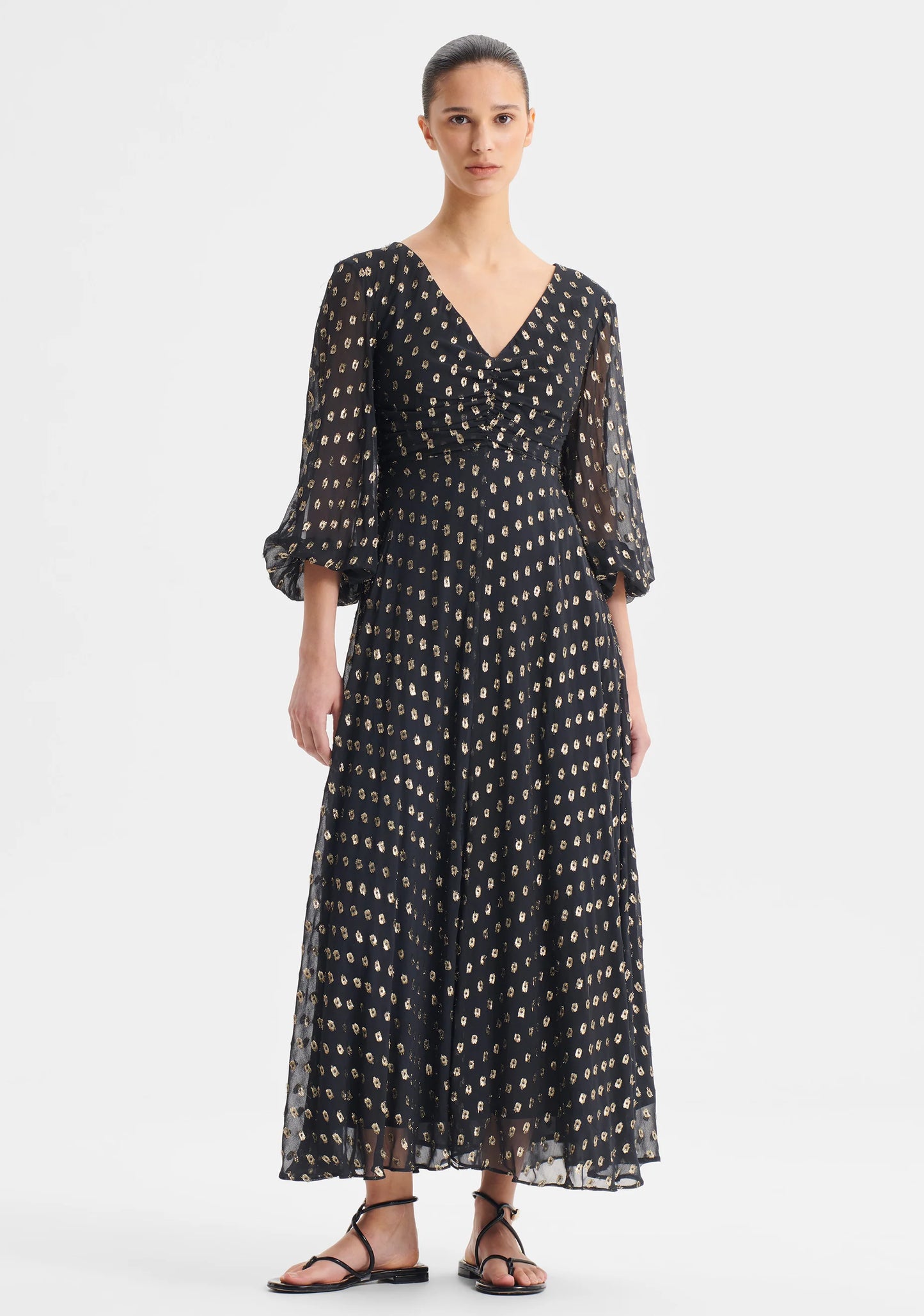 Cecile Midi Dress - Black
