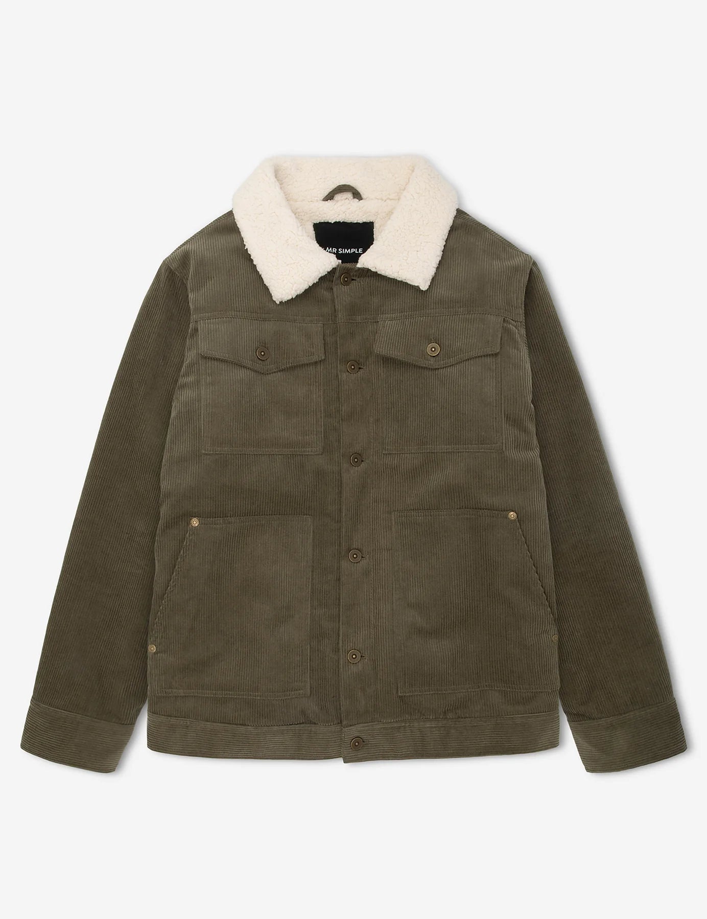 Stockyard Sherpa Jacket Cord - Olive