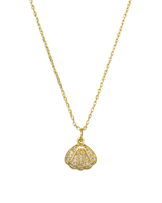 Clam Shell Necklace - Gold