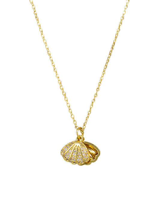 Clam Shell Necklace - Gold