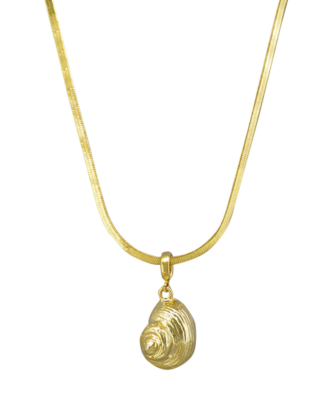 Shell Snake Chain Necklace - Gold