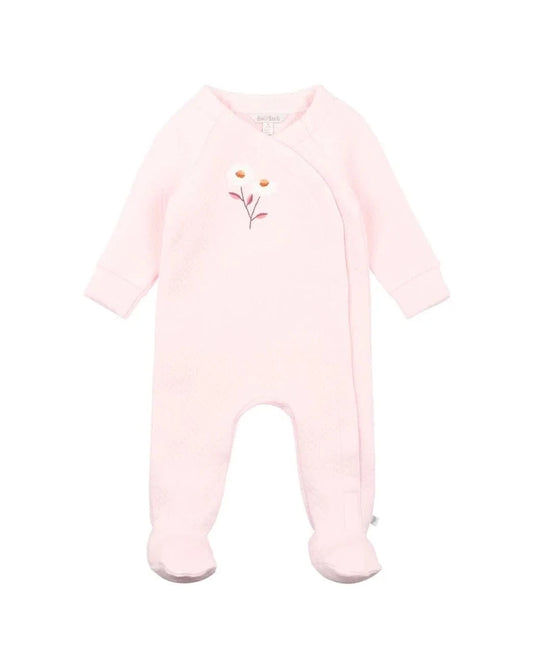 Daisy Quilted Wrap Onesie - Pink
