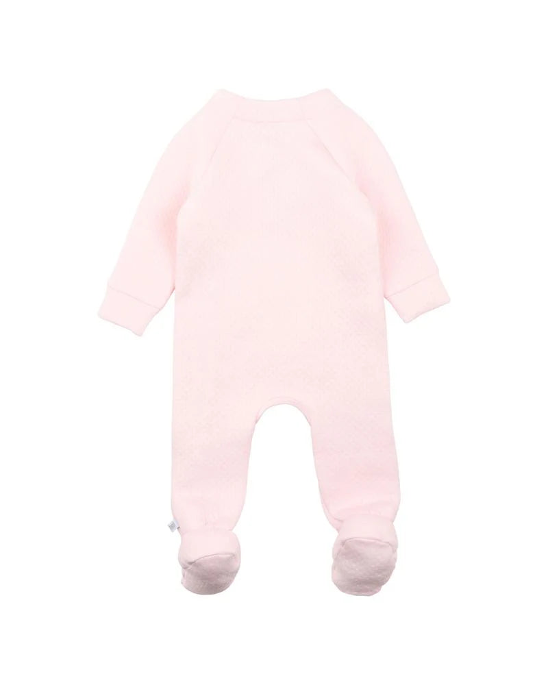 Daisy Quilted Wrap Onesie - Pink