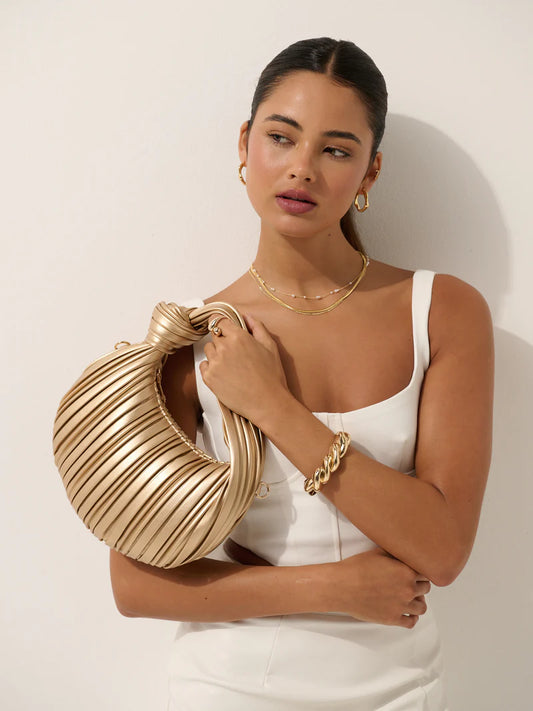 Amareto Knotted Glow Party Bag - Gold