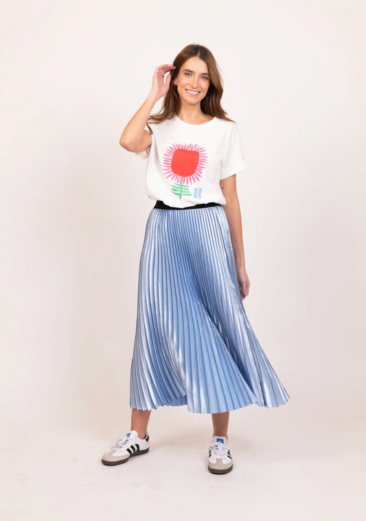 Lilian Pleat Skirt - Ombre Blue