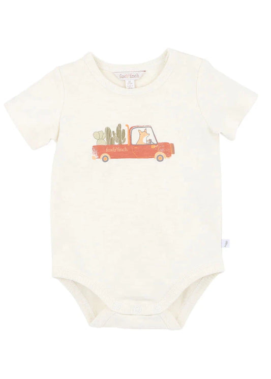 Abstract Oasis Ute Bodysuit - Tofu