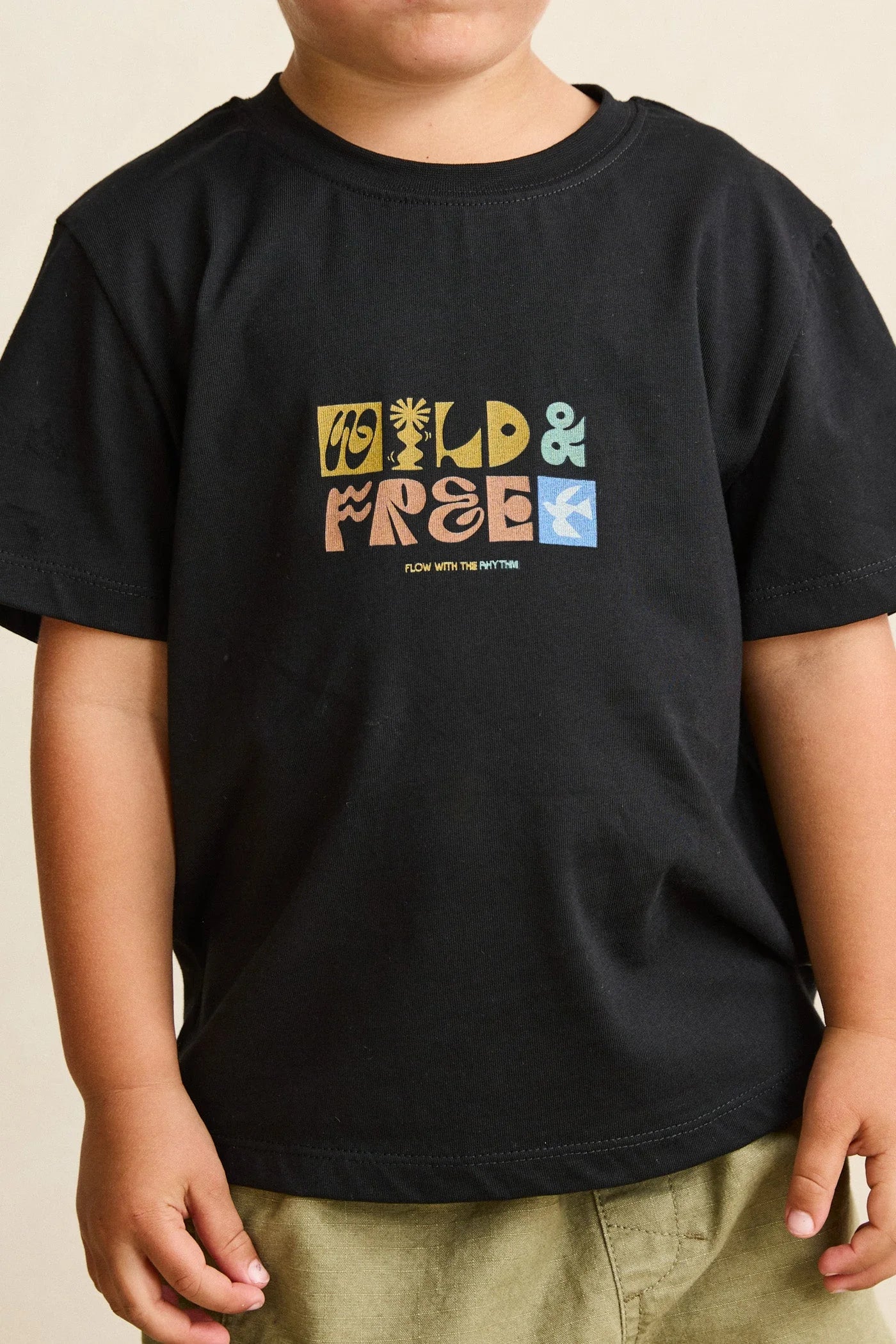 Kids Wild and Free SS T-Shirt - Vintage Black