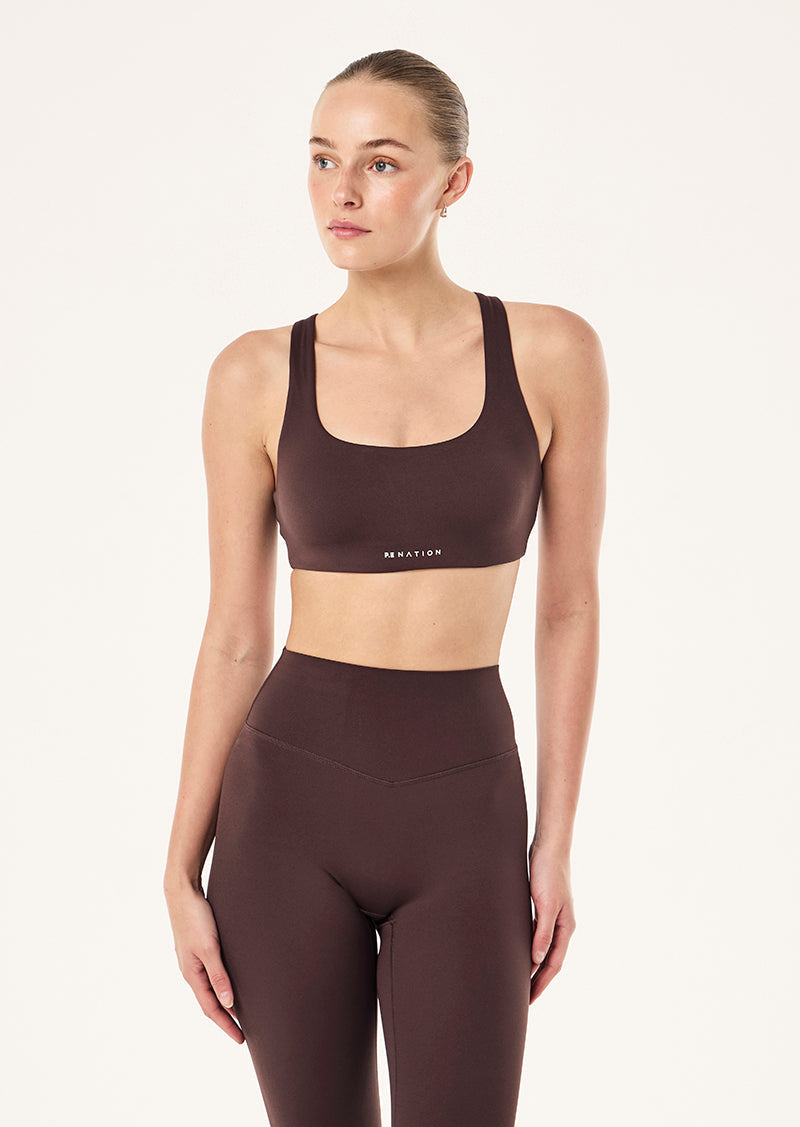 Signature Scoop Sports Bra - Dark Plum