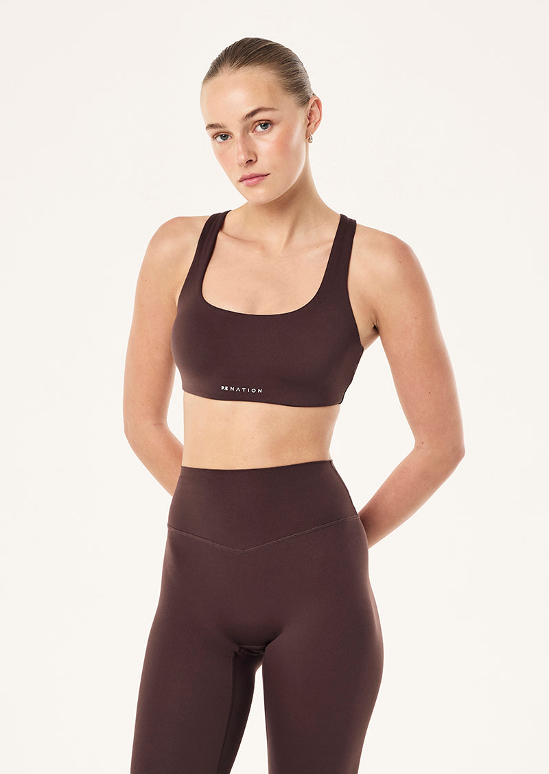 Signature Scoop Sports Bra - Dark Plum